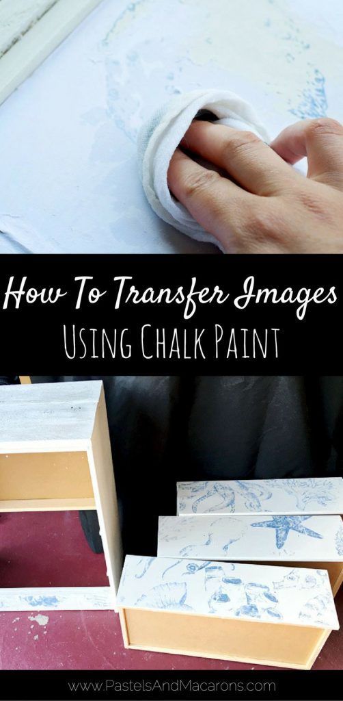 Easy image transfer technique for furniture and other surfaces. This image transfer technique uses minimal supplies like paint