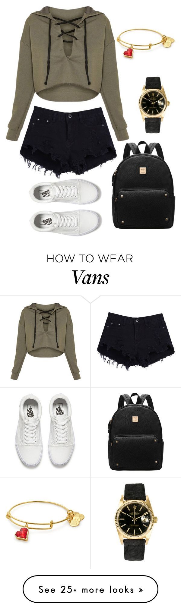 “Freshman year” by wanderlustpan on Polyvore featuring Vans and Rolex