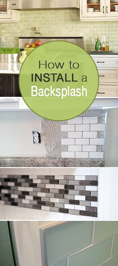 How to Install a Backsplash • Learn how to install a kitchen or bathroom backsplash with tutorials from these talented bloggers,