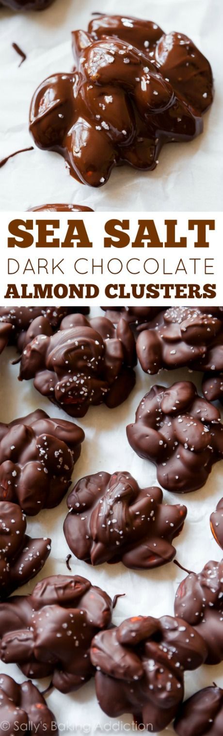 Just 4 ingredients in these addicting clusters. Toasting the almonds turns them up a notch! Recipe on sallysbakingaddic…