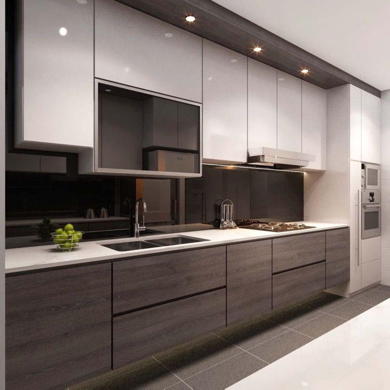 singapore interior design kitchen modern classic kitchen partial open – Google Search