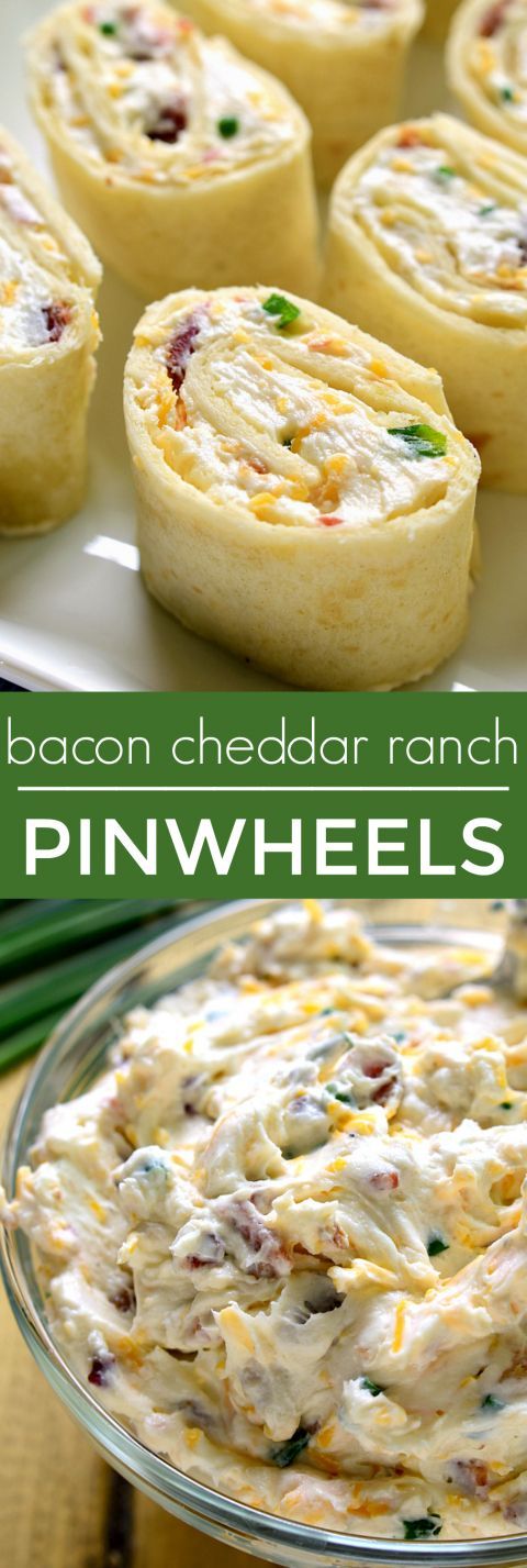 These Bacon Cheddar Ranch Pinwheels are the perfect party food! Loaded with bacon, cheddar cheese, and creamy ranch flavor, theyre