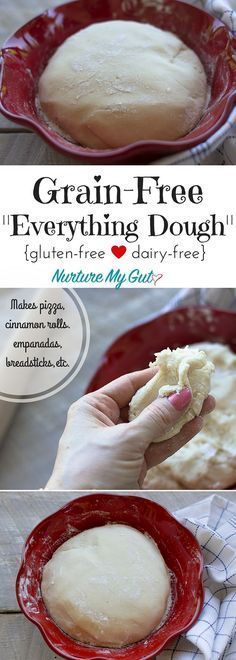 This Grain-Free Everything Dough is perfect for making pizza, cinnamon rolls, empanadas, pita bread, breadsticks and more! Made