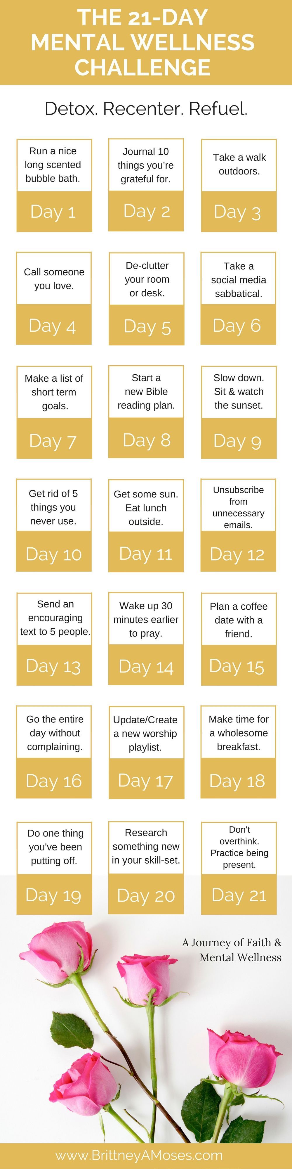21-Day Mental Wellness Challenge! -Brittney Moses