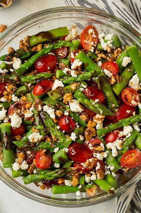 Asparagus, Tomato and Feta Salad with Balsamic Vinaigrette – Heres one of my…