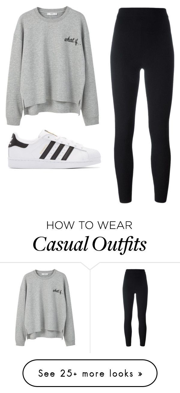 “Casual” by xkidinthedarkx on Polyvore featuring MANGO and adidas Originals