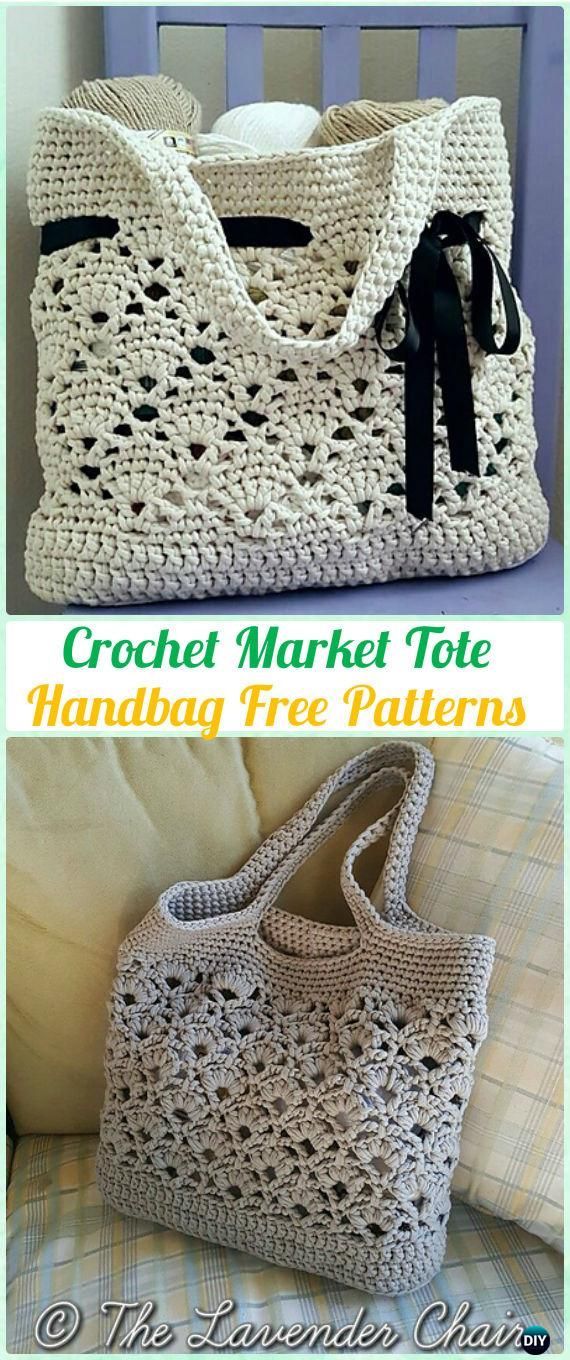 Crochet Market Tote Handbag Free Pattern – #Crochet Handbag Free Patterns