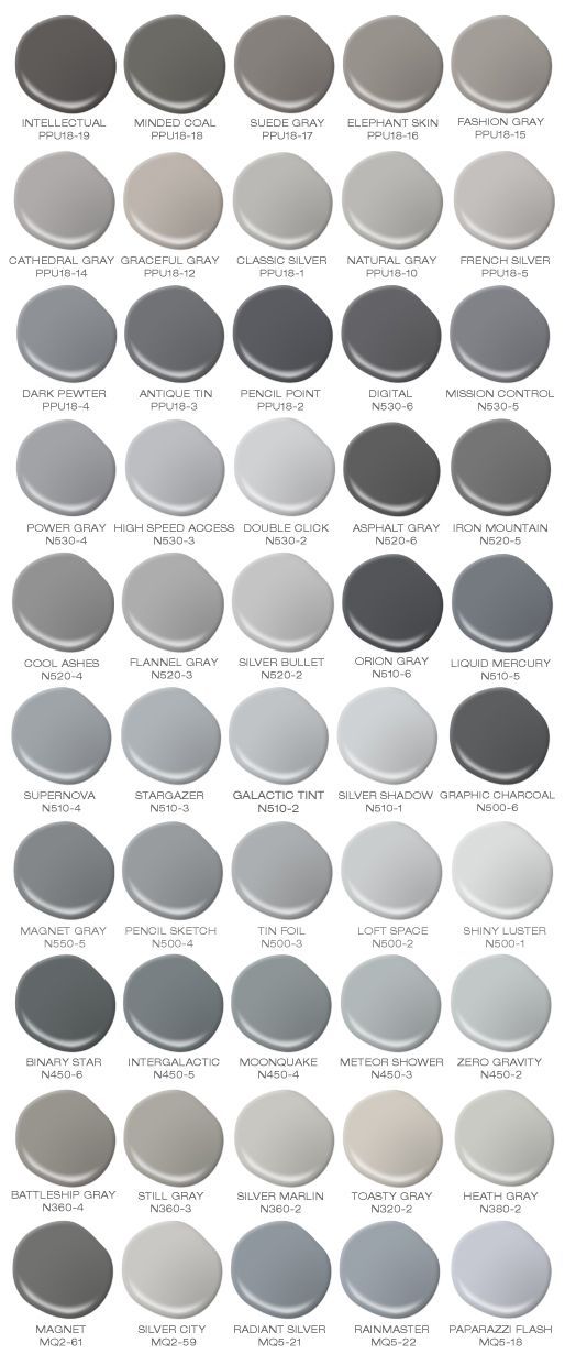 Do you love the color grey? Colorfully BEHR has compiled a safe for work version of 50 Shades of Grey (paint shades that is).