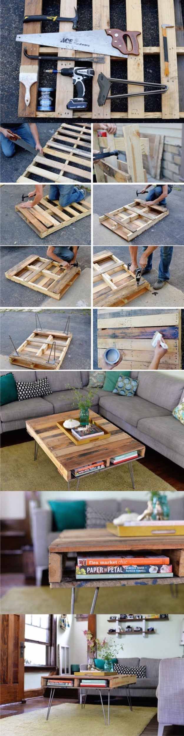 Easy DIY Home Decor Projects| DIY Pallet Furniture Tutorial | Cheap Coffee Table Ideas | DIY Projects and Crafts by DIY JOY  at