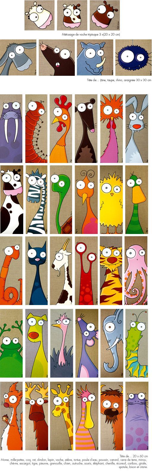 Funny animals, sketch, illustration, drawings, graphic, Kraft paper