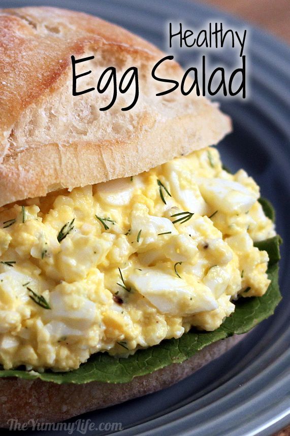 healthy egg salad using greek yogurt.