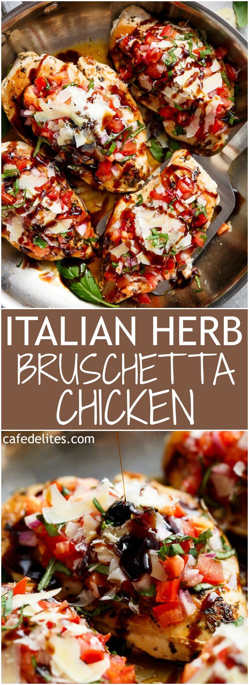 Italian Herb Bruschetta Chicken is a low carb alternative to a traditional Bruschetta! Transform ordinary chicken into a