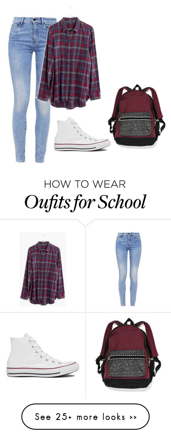 “Lazy school day” by fashionlover4562 on Polyvore featuring moda, Converse, G-Star, Madewell y Victorias Secret
