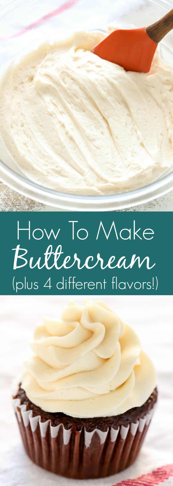Learn how to make buttercream frosting with this easy tutorial. This is the BEST recipe for homemade buttercream, it pipes