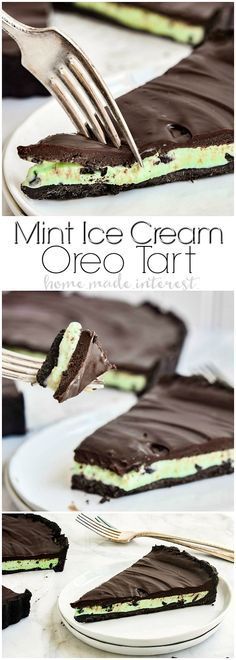 Mint Ice Cream Oreo Tart