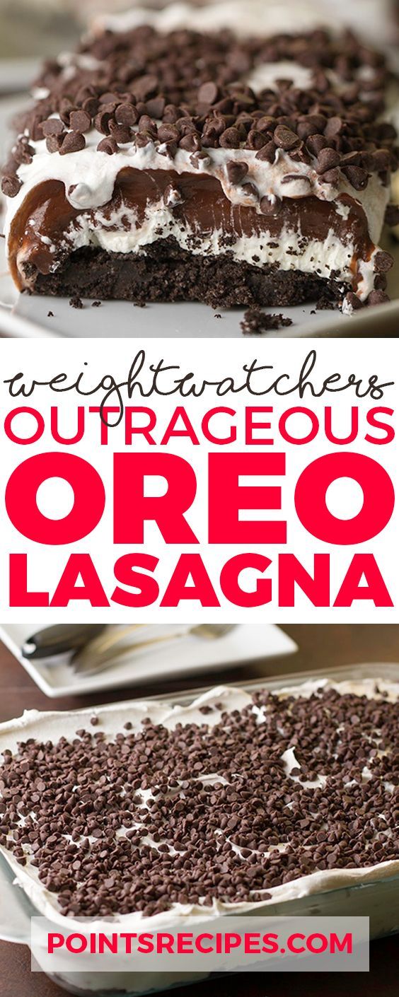 Outrageous Oreo Lasagna (Weight Watchers SmartPoints) ebook here: www.amazon.com/…