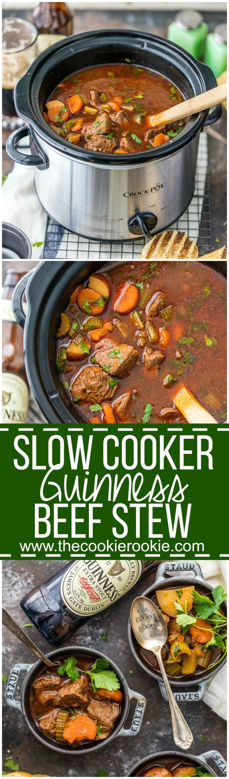 Slow Cooker Guinness Beef Stew is a favorite Irish recipe in our house! We make this crockpot beef soup for St. Patricks Day and