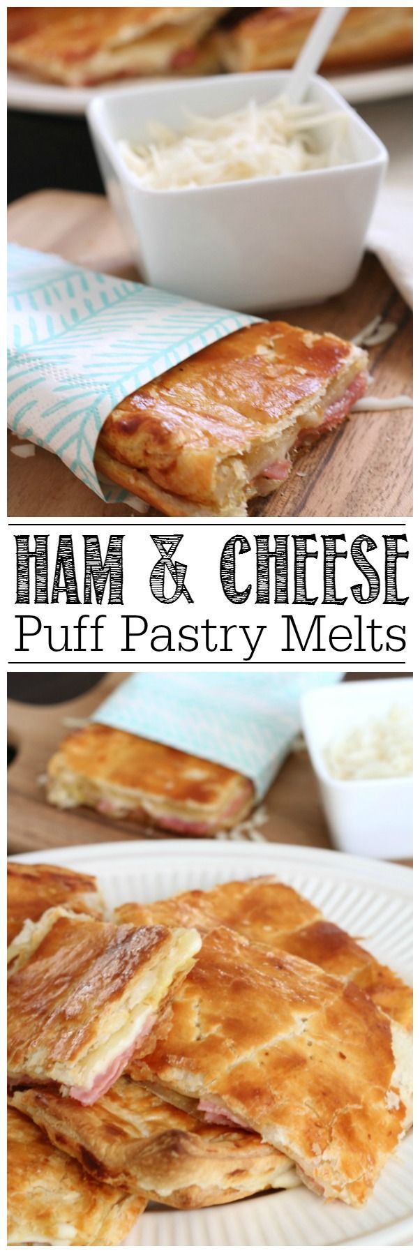 Take your grilled cheese up a notch with this ham and cheese melt recipe. SO good and can be customized with any filling that you