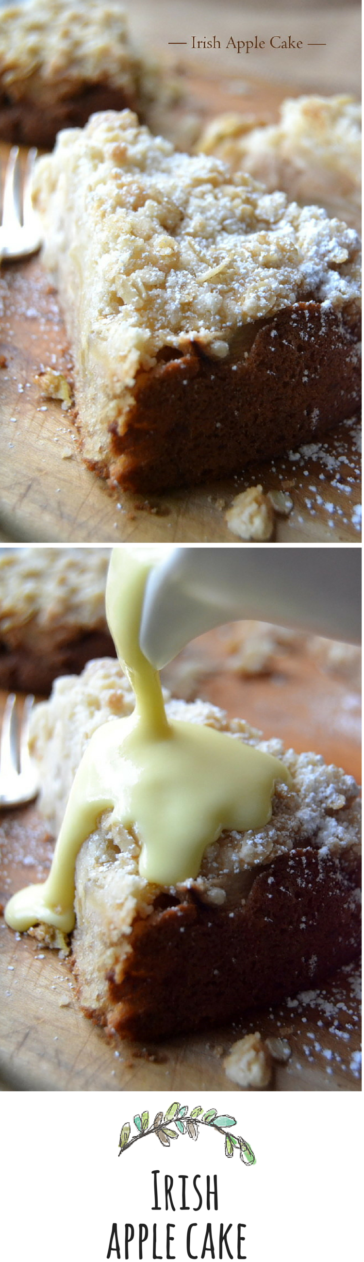 The Perfect apple cake, with or without custard sauce!