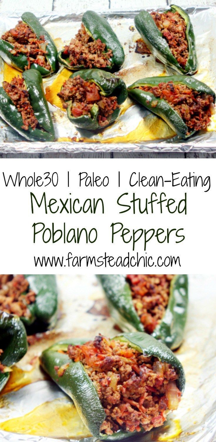 These Paleo and Whole30 Stuffed Poblano Peppers are completely freakin out of this world delicious, a no-brainer to make, and