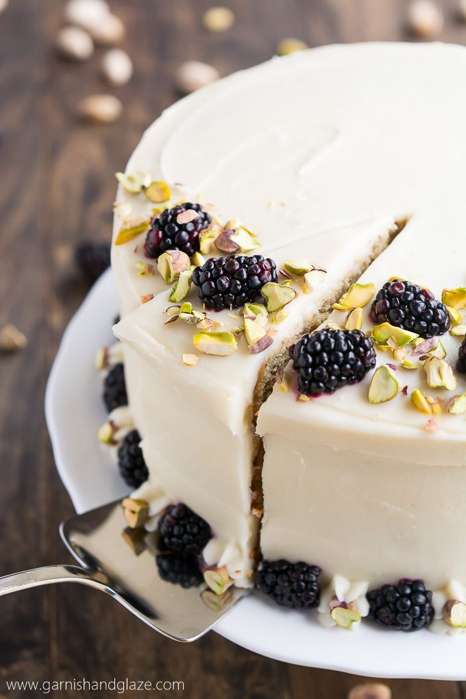 This light and tender Pistachio Cake with Honey Cream Cheese Frosting is the prefect treat to enjoy with your friends and family