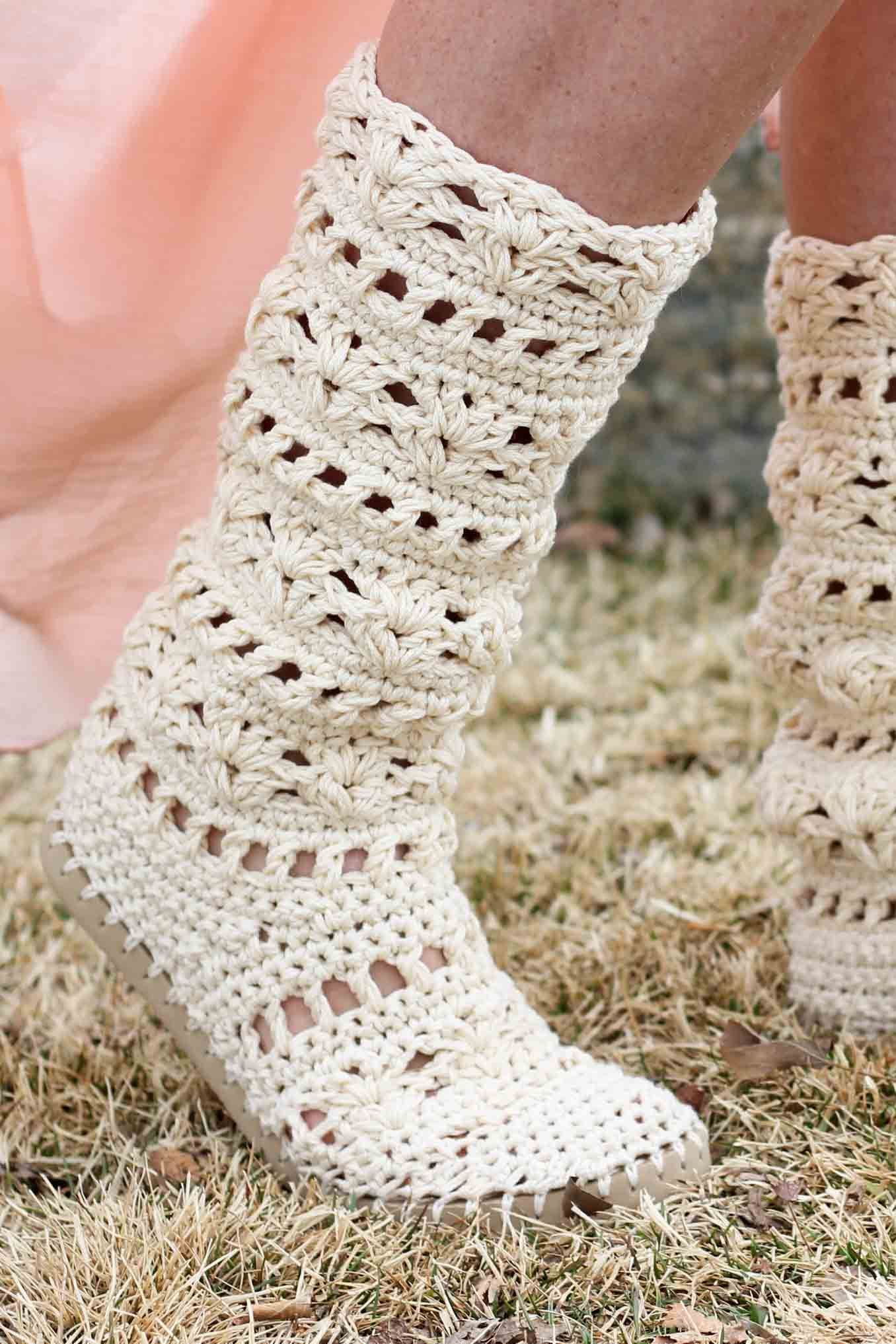 Whether youre headed to Coachella or your local concert in the park, this crochet boots pattern for adults will complete your