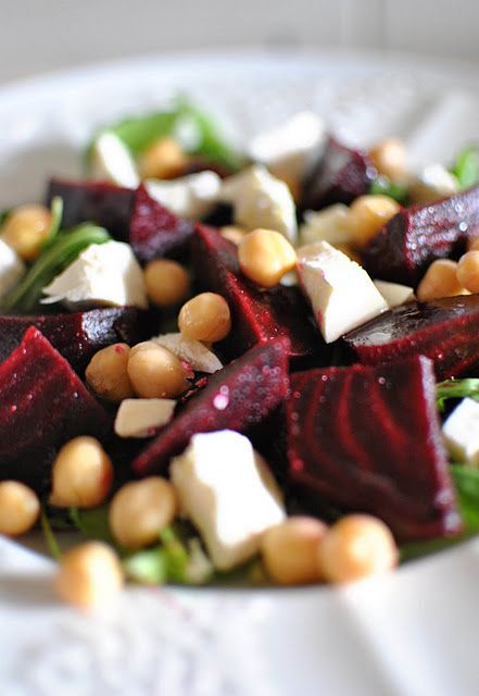 Beet Salad with Chickpeas and Feta