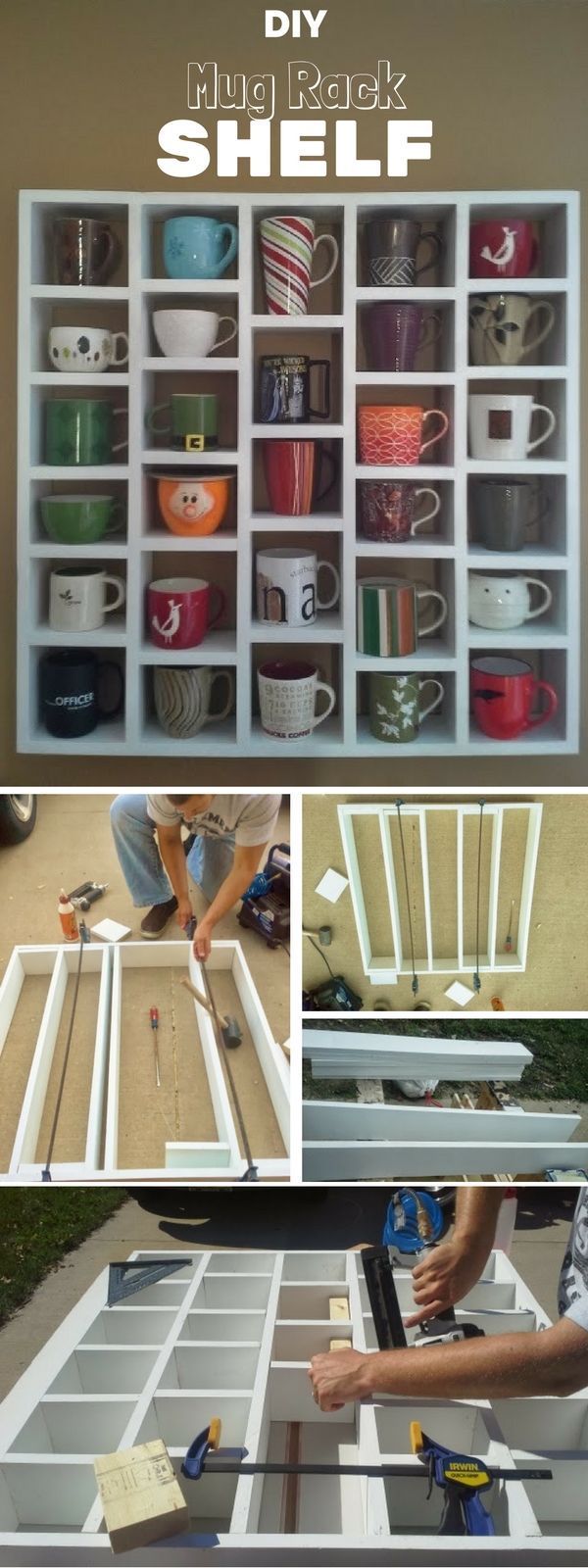 Check out the tutorial: #DIY Mug Rack Shelf /istandarddesign/