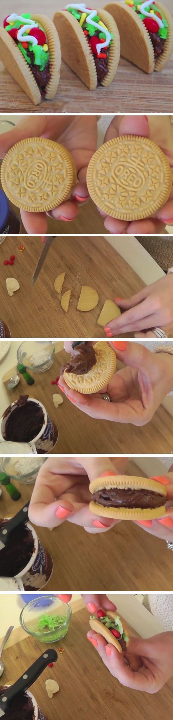 Cookie Taco Treats | DIY Cinco de Mayo Party Ideas Food Desserts | Easy Fiesta Party Ideas for Kids Mexican: