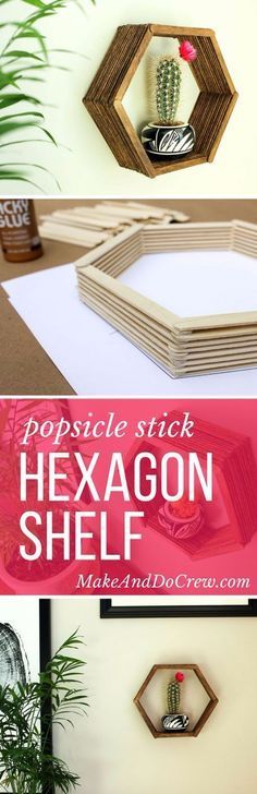 DIY Wall Art Ideas and Do It Yourself Wall Decor for Living Room, Bedroom, Bathroom, Teen Rooms |   DIY Wall Art Popsicle Stick