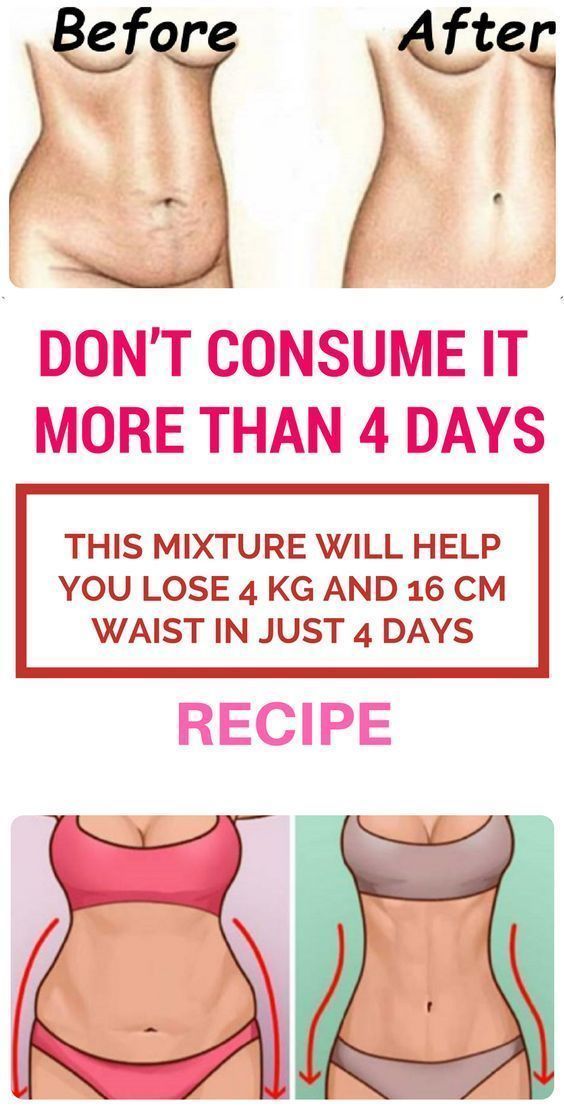 Don’t Consume It More Than 4 Days: This Mixture Will Help You Lose 4 KG And 16 CM Waist In Just 4 Days – Recipe