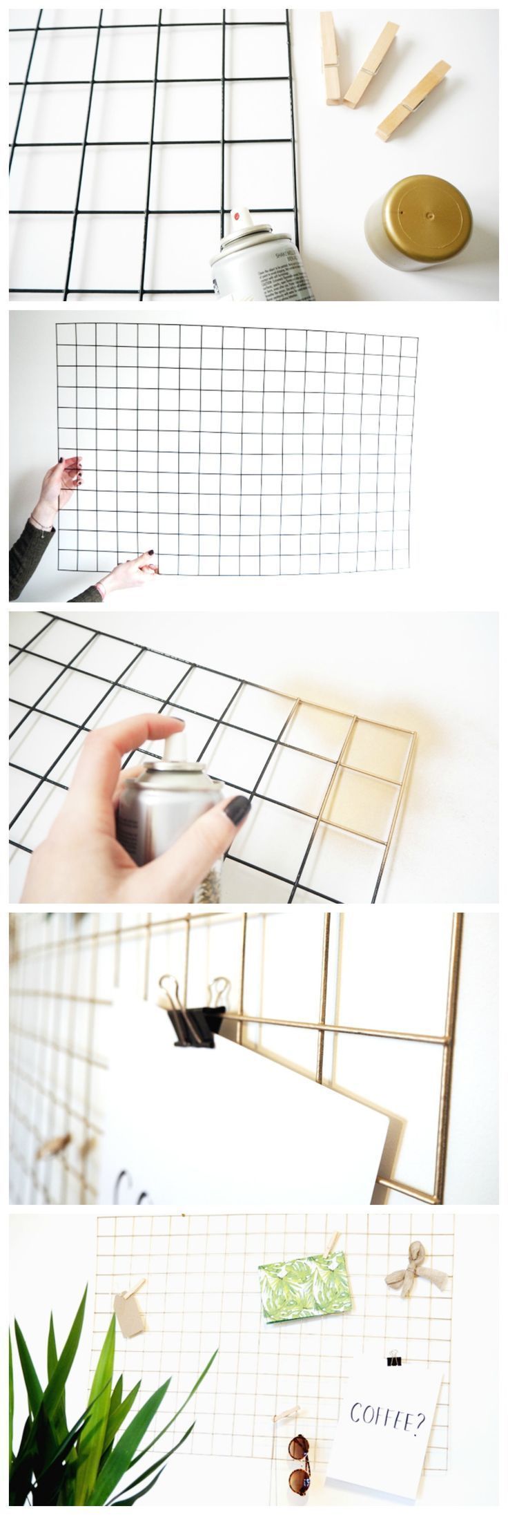 How To Make a DIY Gold Wire Memo Board | Tutorial