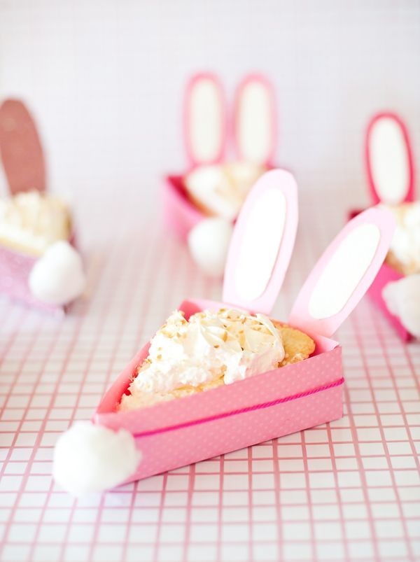 Printable Bunny Pie Box template from @A Subtle Revelry – For serving pie pieces at a brunch, or sending the pieces home – these