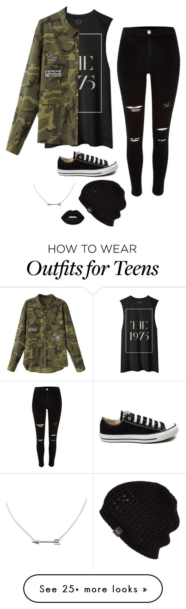 “Untitled #2762” by if-i-were-famous1 on Polyvore featuring Converse, UGG Australia, Lime Crime, women’s clothing, women, female,