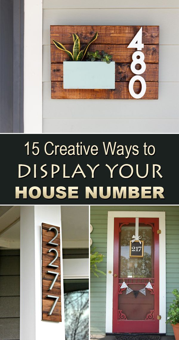 15 Creative Ways to Display Your House Number #DIYideas