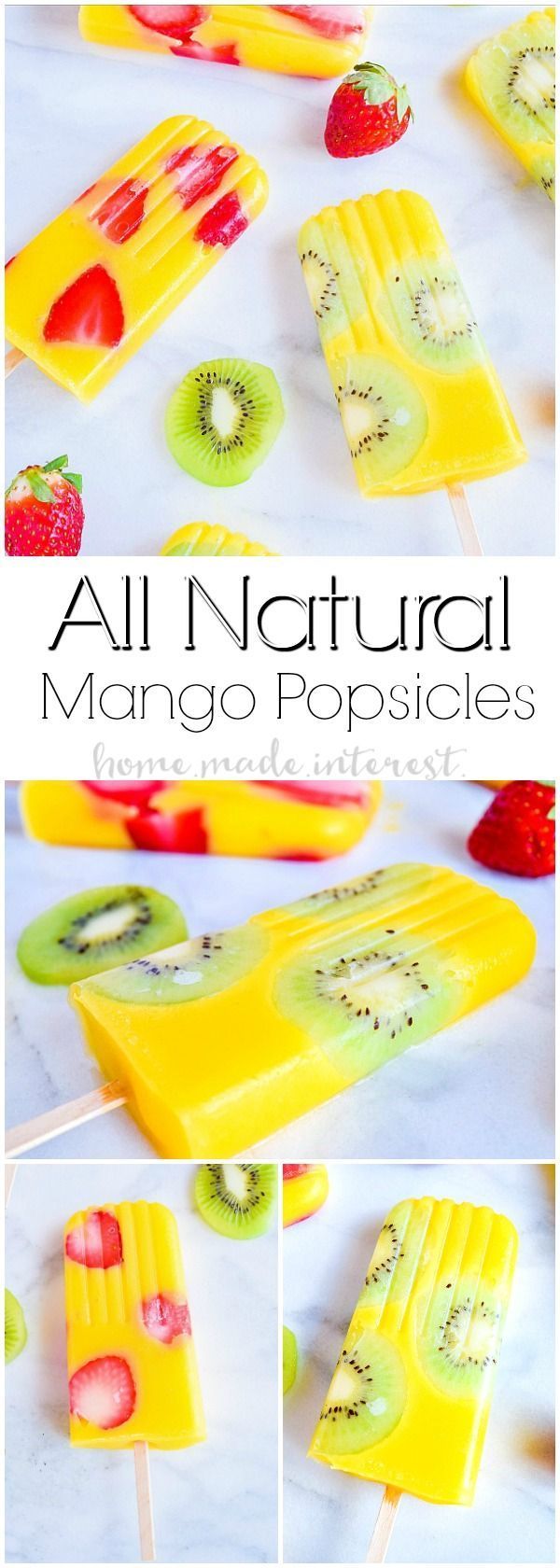 All Natural Mango Popsicles | Fruit popsicles are a great way to get your kids to eat more fruits and to stay hydrated in the