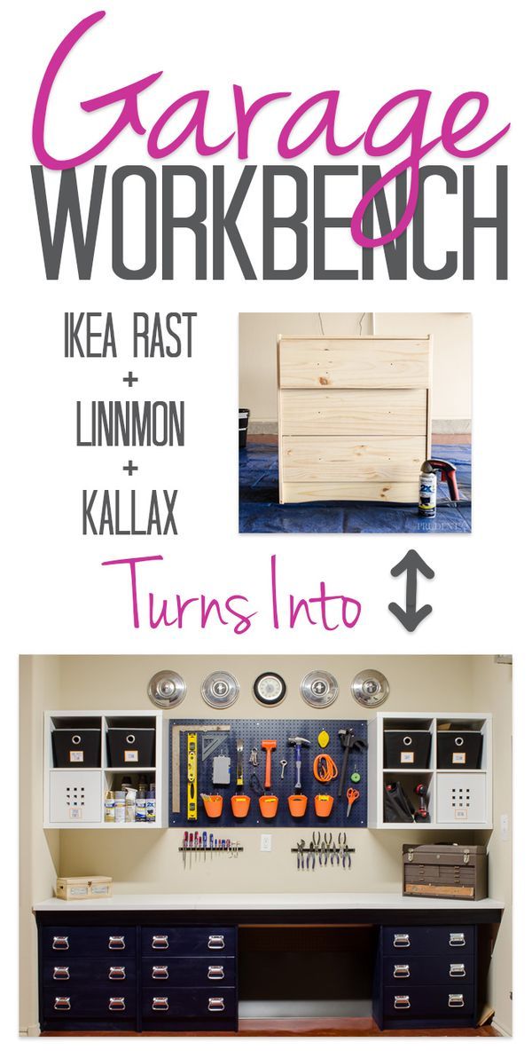 36. Garage Workbench Ikea Hack -   BRILLIANT Ikea hacks