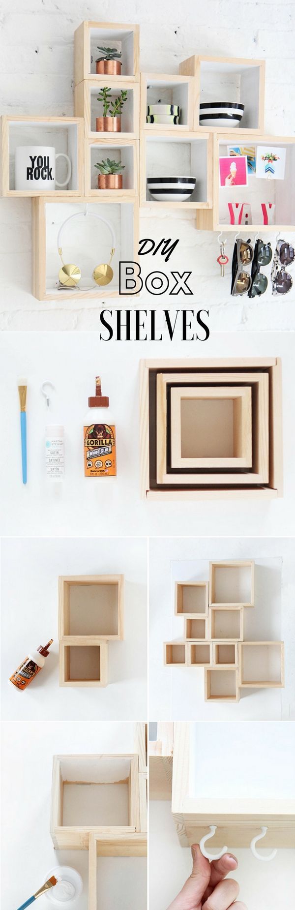 Check out the tutorial: #DIY Box Shelves @istandarddesign