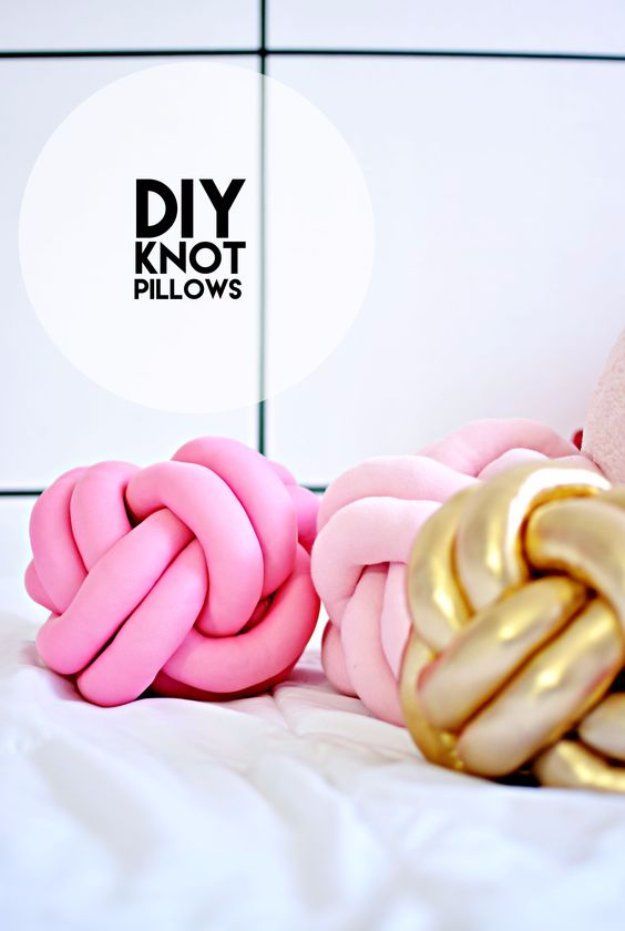 Crafts to Make and Sell – DIY Knot Pillows – Cool and Cheap Craft Projects and DIY Ideas for Teens and Adults to Make and Sell –