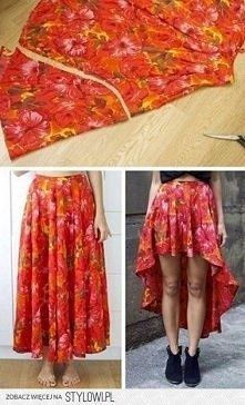 DIY high low skirt. Its really cute but I think it might be a little too short in the front other than that NICE *2 thumbs up*