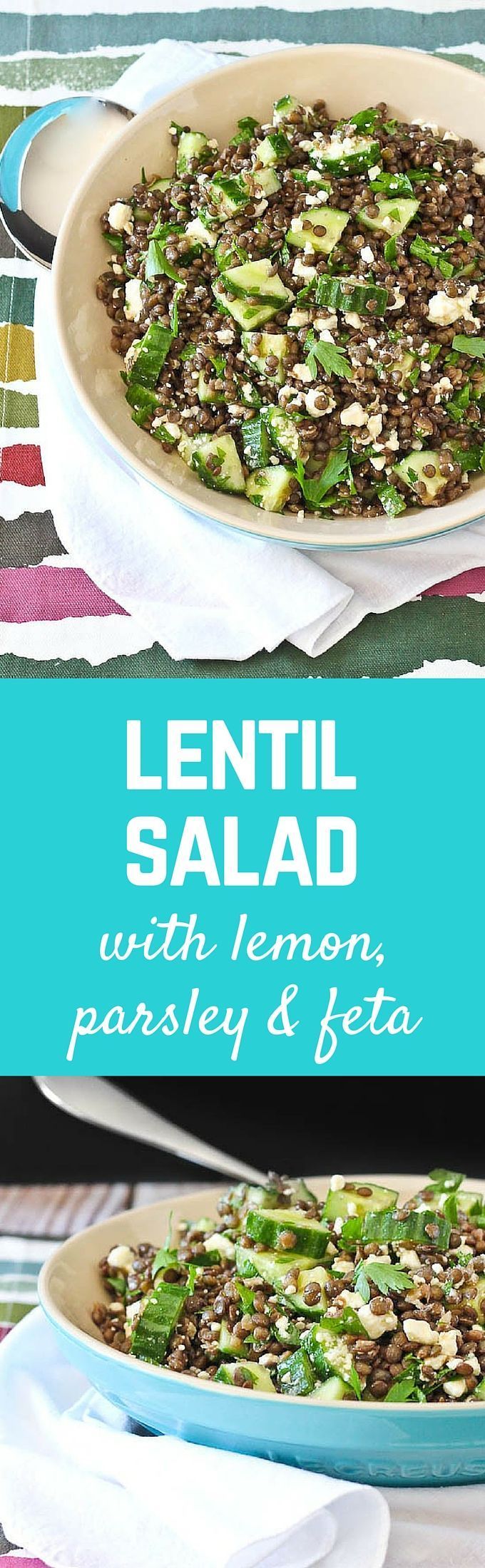 Filling, satisfying, and flavorful. This lentil salad recipe with feta, lemon, and parsley is perfect for meal prep days and