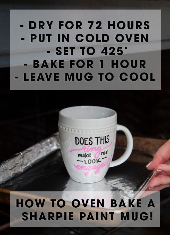 How to oven bake a Sharpie Paint Pen mug – that actually works!