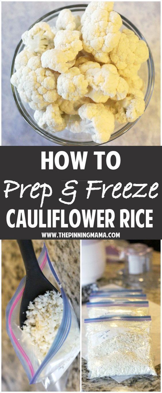 How to Prep & Freeze Cauliflower Rice – Perfect freezer meal for Whole30 or Paleo diets.  This makes meal planning easy because