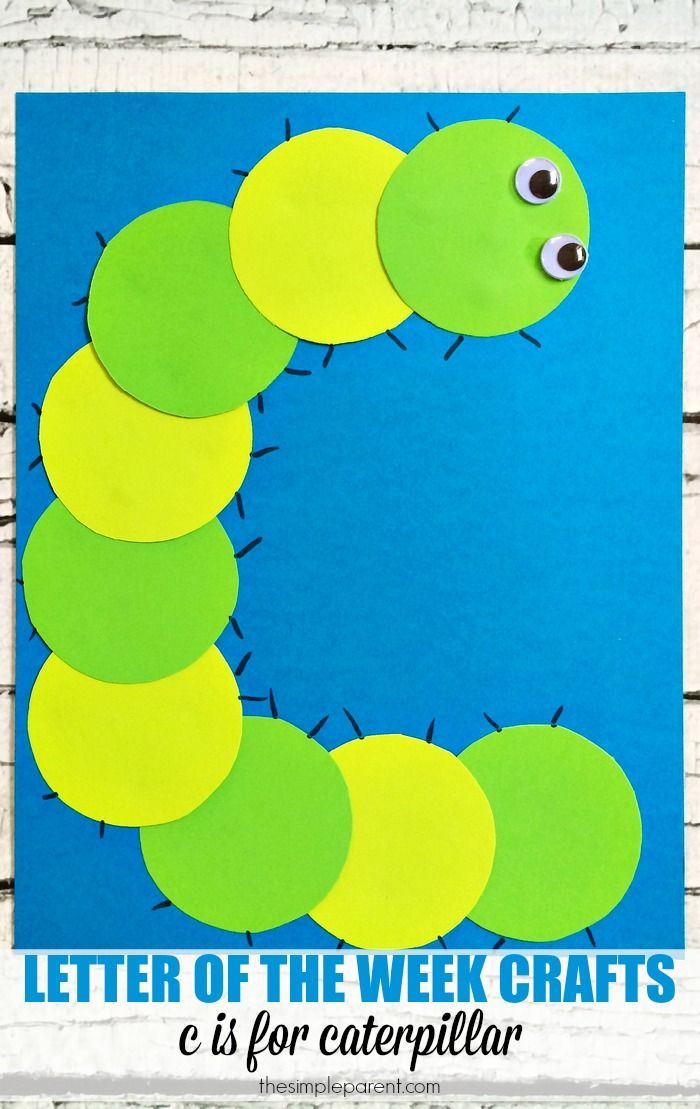 Letter of the Week activities and crafts are a fun, hands-on way to practice letters with kids. Make this C is for Caterpillar