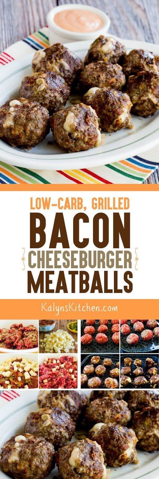 Low-Carb Grilled Bacon Cheeseburger Meatballs have comfort food written all over them! These meatballs have all the flavors of