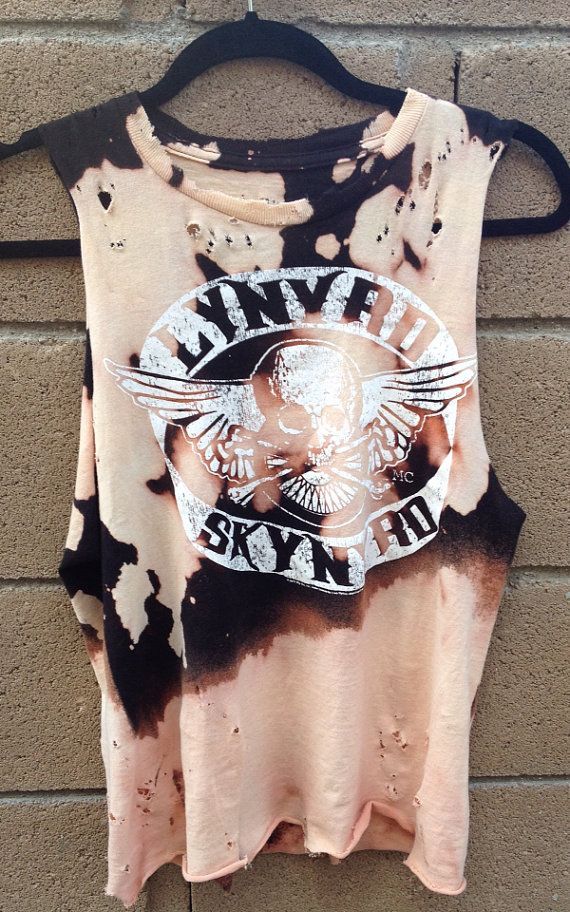 Lynyrd Skynyrd tshirt rock rocker tee reworked by WORNnTORN