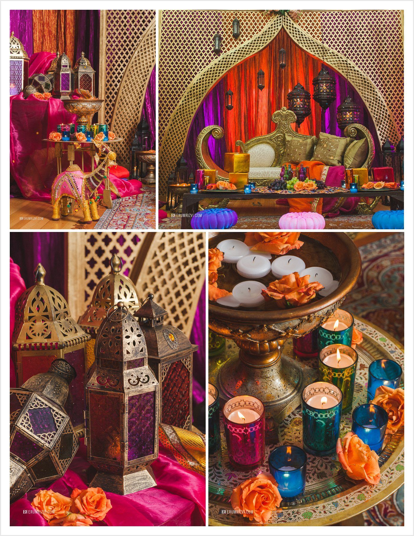 Moroccan inspired sangeet decor partyland md wedding photographer