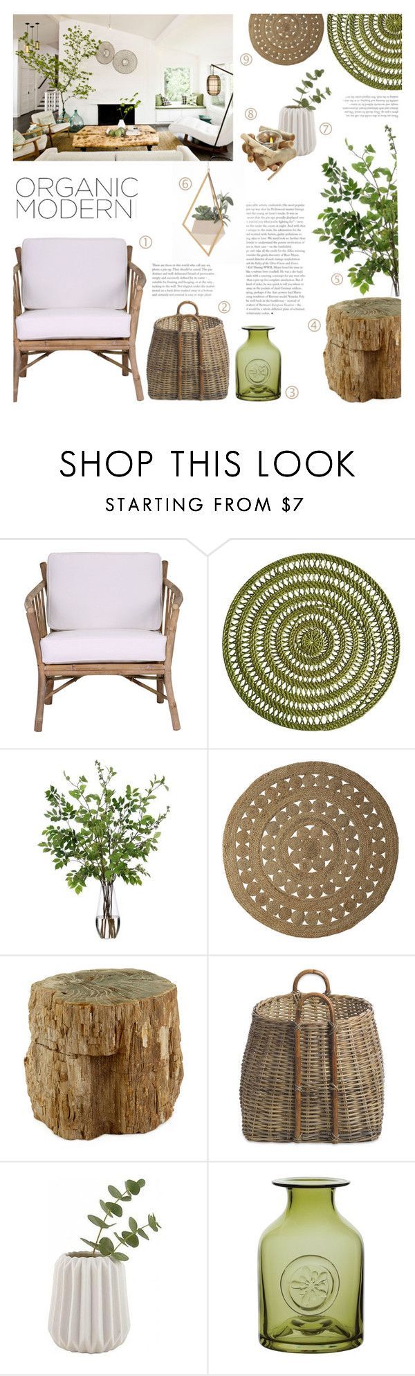 “Organic Modern” by c-silla on Polyvore featuring interior, interiors, interior design, home, home decor, interior decorating, Dot