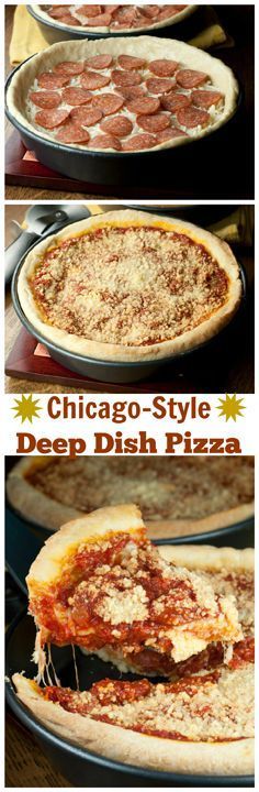 Recipe for Chicago-Style Deep Dish Pizza is an authentic Italian main course or appetizer recipe with a buttery crust, homemade