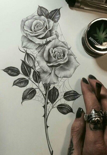 Rose tattoo with an edge